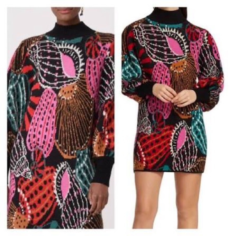 Farm Rio Shell Sweater Dress in Size Small - Picture 2 of 7